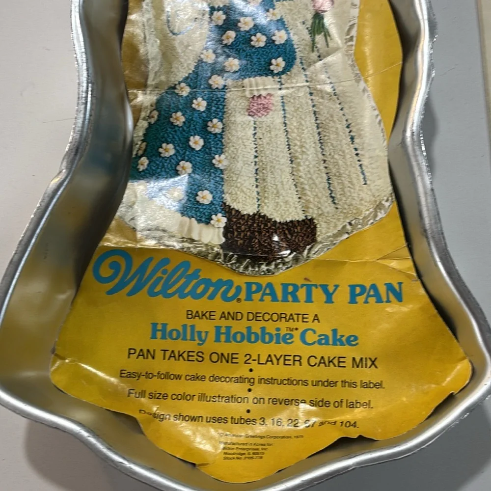 Vintage 1975 Holly Hobbie Wilton Cake‎ Pan with Instructions 1821-7795B